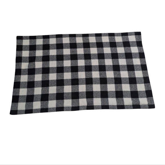 Ralph Lauren Wool Sham King Buffalo Plaid Black Cream Preppy Classic Traditional - Picture 1 of 6